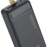 Awei P7K Power Bank 30000mAh με 2 Θύρες USB-A και Θύρα USB-C Μαύρο
