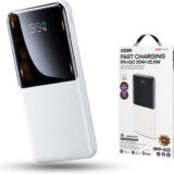Remax RPP-622 Power Bank 10000mAh με 2 Θύρες USB-A και Θύρα USB-C Power Delivery Λευκό