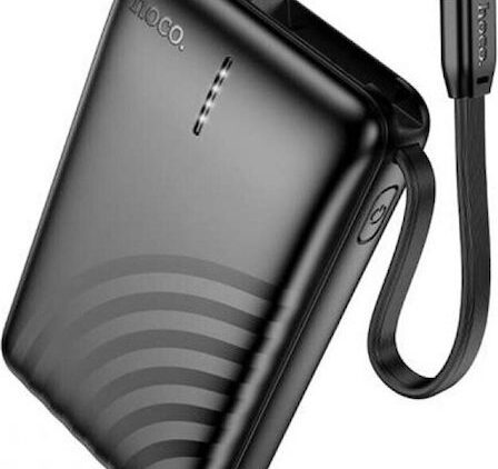 Hoco J134 Lightning Power Bank 5000mAh με Θύρα USB-A Μαύρο