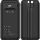 Awei P169K Power Bank 20000mAh 22.5W Power Delivery Μαύρο