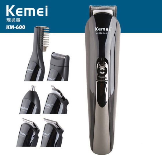 Kemei Επαγγελματικό Σετ Επαναφορτιζόμενης Κουρευτικής Μηχανής Μαύρο KM-600 - Image 2