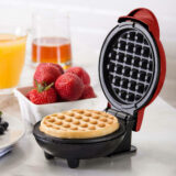 Mini Waffle Maker Βαφλιέρα σε Στρογγυλό Σχήμα 350W