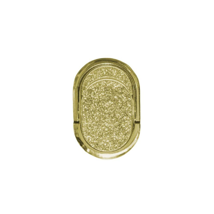 Technovo Αυτοκόλλητο Μαγνητικό Οβάλ Ring Holder Κινητού σε Χρυσό χρώμα