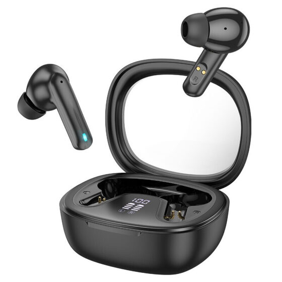 Hoco EQ5 Energy Earbud Bluetooth Handsfree Ακουστικά με Θήκη Φόρτισης Μαύρα - Image 2