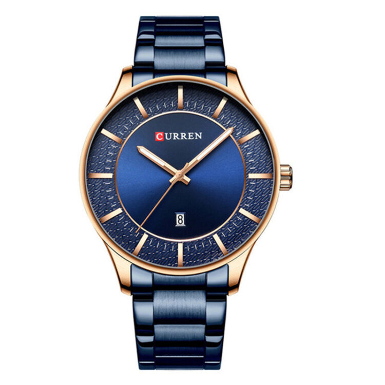 Curren 8347 Blue Ρολόι Μπαταρίας με Μεταλλικό Μπρασελέ σε Μπλε χρώμα
