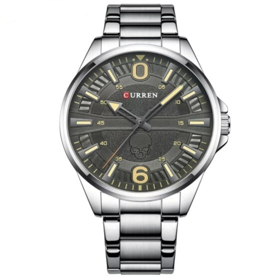 Curren 635 Ρολόι Μπαταρίας με Μεταλλικό Μπρασελέ σε Ασημί χρώμα