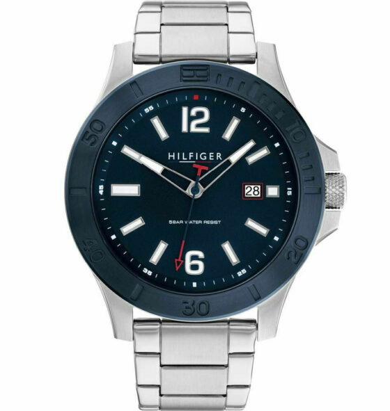 Tommy Hilfiger Ryan Ρολόι Μπαταρίας με Ασημί Μεταλλικό Μπρασελέ 1791994