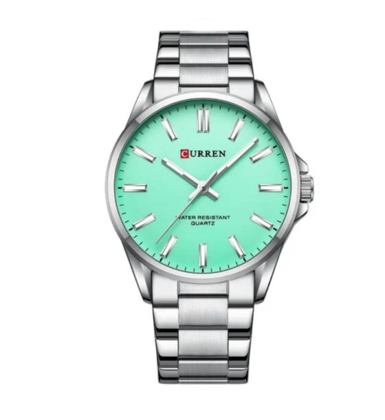 Curren 9090 Ρολόι Μπαταρίας με Μεταλλικό Μπρασελέ Silver