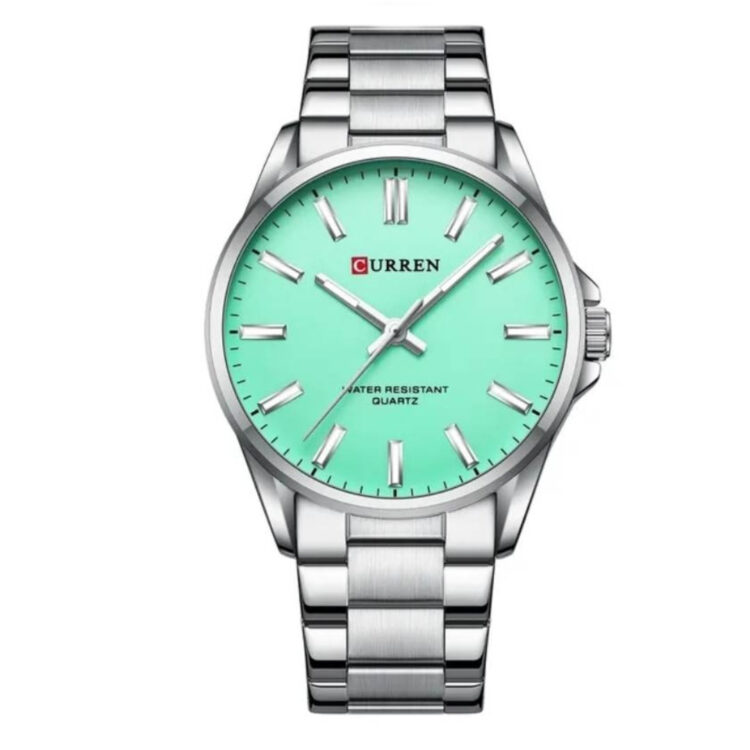 Curren 9090 Ρολόι Μπαταρίας με Μεταλλικό Μπρασελέ Silver