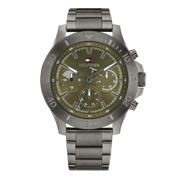 Tommy Hilfiger Bryan Ρολόι Μπαταρίας με Γκρι Μεταλλικό Μπρασελέ 1792115