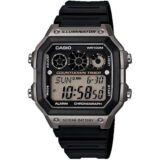 Casio Collection Ρολόι Μπαταρίας με Μαύρο Καουτσούκ Λουράκι AE-1300WH-8A