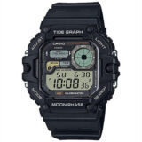 Casio Collection Ρολόι Μπαταρίας με Μαύρο Καουτσούκ Λουράκι WS-1700H-1AVEF