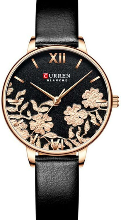 Curren 9065 Leather Black