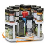 Spice Spinner Περιστρεφόμενος Οργανωτής Μπαχαρικών Πλαστικός Λευκός
