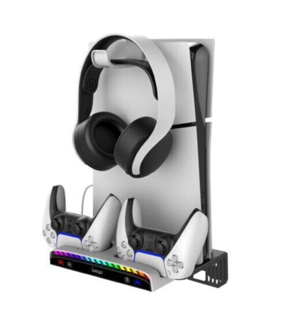 iPega Charging Station Βάση Φόρτισης για 2 χειριστήρια PS5 Λευκή