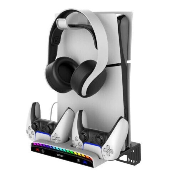 iPega Charging Station Βάση Φόρτισης για 2 χειριστήρια PS5 Λευκή