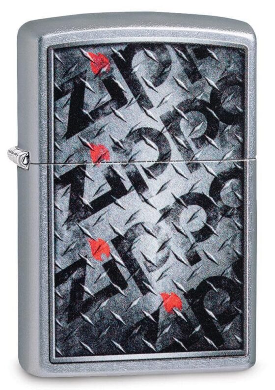 Zippo Αναπτήρας Λαδιού Αντιανεμικός σε Ασημί χρώμα Satin Chrome Logo 29838