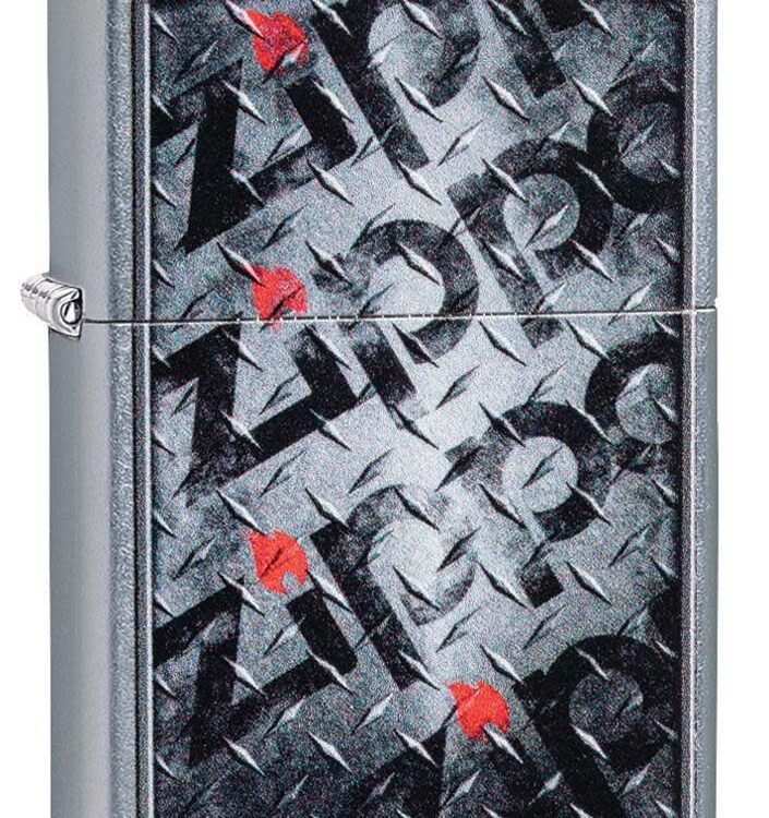 Zippo Αναπτήρας Λαδιού Αντιανεμικός σε Ασημί χρώμα Satin Chrome Logo 29838