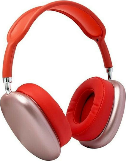 P9 Ασύρματα Bluetooth Over Ear Ακουστικά με 5 ώρες Λειτουργίας Κόκκινα