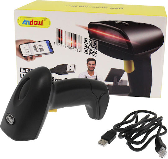 Andowl Scanner Χειρός Ενσύρματο με Δυνατότητα Ανάγνωσης 2D και QR Barcodes Q-SM3