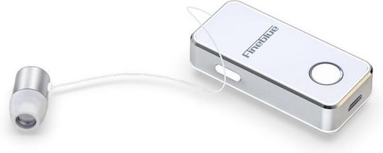 Fineblue F2 Pro In-ear Bluetooth Handsfree Ακουστικό Πέτου Λευκό