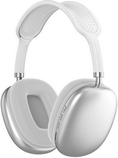 P9 Ασύρματα Bluetooth Over Ear Ακουστικά με 5 ώρες Λειτουργίας Ασημί