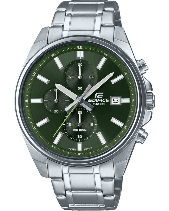 Casio Edifice Χρονογράφος Μπαταρίας με Ασημί Μεταλλικό Μπρασελέ EFV-610D-3CVUEF