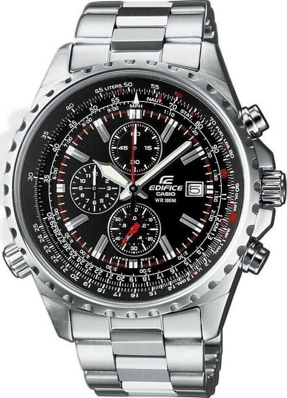 Casio Edifice  Χρονογράφος Μπαταρίας με Ασημί Μεταλλικό Μπρασελέ EF-527D-1AVEF