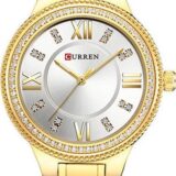 Curren 9004 Ρολόι με Μεταλλικό Μπρασελέ σε Χρυσό χρώμα