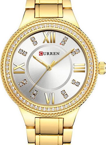 Curren 9004 Ρολόι με Μεταλλικό Μπρασελέ σε Χρυσό χρώμα