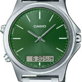 Casio Ψηφιακό/Αναλογικό Γυναικείο Ρολόι 41.5mm Μπαταρίας με Ασημί Μεταλλικό Μπρασελέ MTP-VC01D-3E