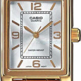 Casio Ρολόι με Χρυσό Μεταλλικό Μπρασελέ LTP-1234PG-7AEG