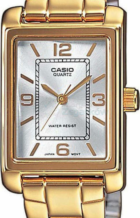 Casio Ρολόι με Χρυσό Μεταλλικό Μπρασελέ LTP-1234PG-7AEG