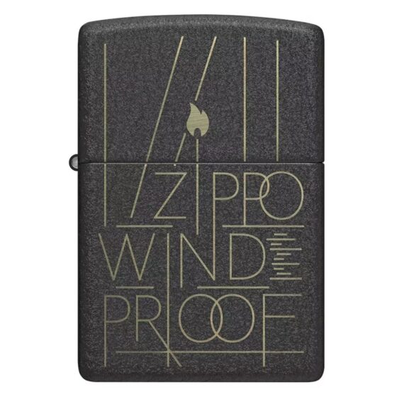 Zippo Αναπτήρας Black Crackle Zippo Windproof 46172
