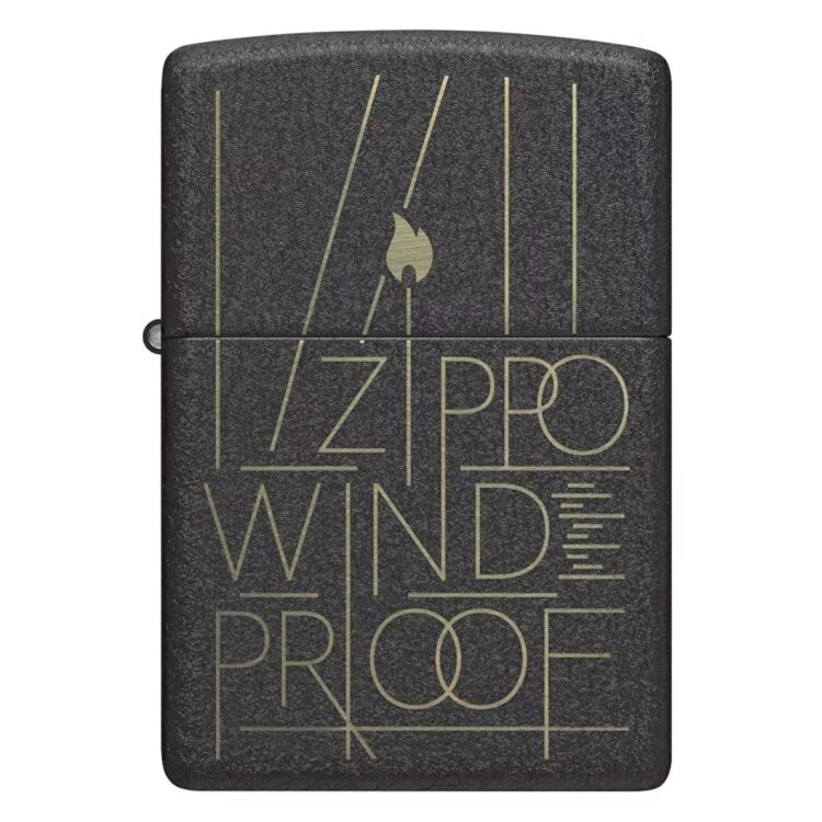 Zippo Αναπτήρας Black Crackle Zippo Windproof 46172
