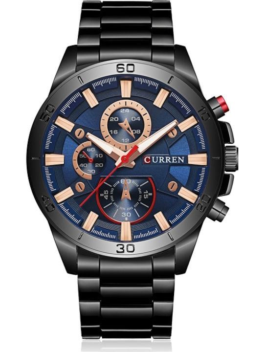 Curren 8275 με Μεταλλικό μπρασελέ Μαύρο