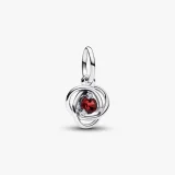 Pandora 793125C07 January True Red Eternity Circle Dangle Charm