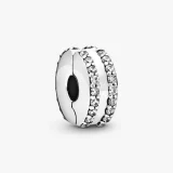 Pandora 798422C01 Double Lined Pavé Clip