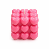 Sweet Flame - Χειροποίητο Αρωματικό Κερί Σόγιας “Heart Bubble Cube” με Άρωμα Τσουρέκι