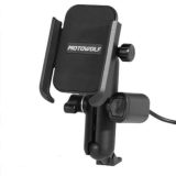 Motowolf MDL2821B Βάση Κινητού Μοτοσυκλέτας για Καθρέφτη με Φόρτιση USB 12V 3.5-6.5"