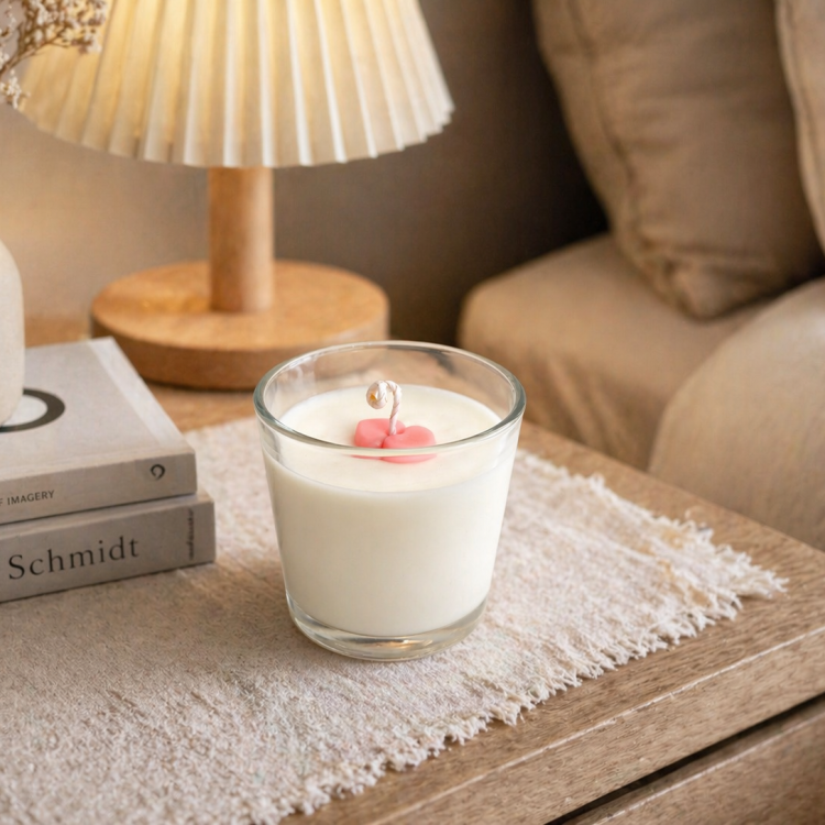 Sweet Flame – Χειροποίητο Αρωματικό Κερί Σόγιας “Sweet Tsoureki Pure” σε Γυάλινο Ποτήρι