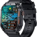 Aoke K57 Pro Smartwatch με GPS, Καρδιακούς Παλμούς & Bluetooth (Μαύρο)