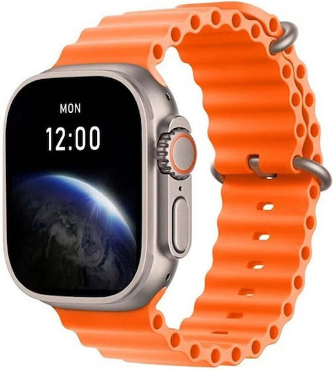 Z70 Ultra Smartwatch 49mm με AMOLED Οθόνη & Bluetooth (Πορτοκαλί)